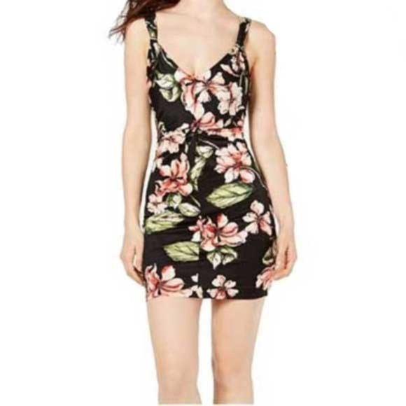 Guess Corrine Floral Knot-Front Sheath Dress - Picture 1 of 3
